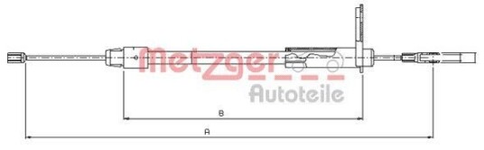 Tautrekk, håndbremse METZGER 10.9435