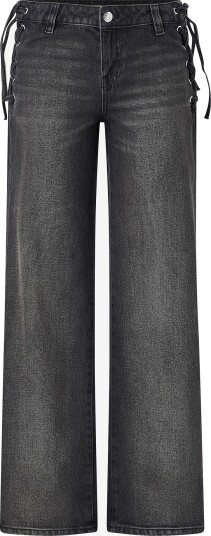 Gina Tricot - Jeans Tied up loose jeans - Svart