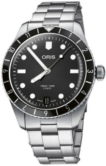 Oris Herreklokke 01 400 7772 4054 07 8 20 18 Divers Sort/Stål Ø40 mm Oris Herreklokke 01 400 7772 4054 07 8 20 18 Divers Sort/Stål Ø40 mm