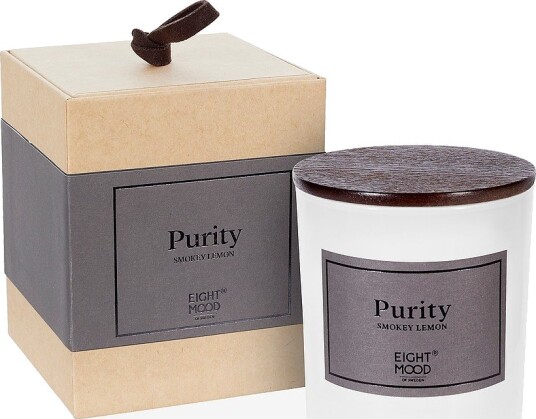 Eightmood Duftlys Purity Smokey lemon Hvit