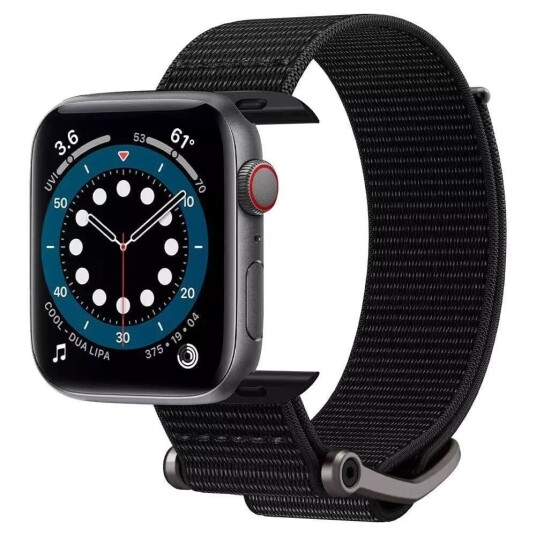 Spigen Apple Watch (42/44/SE/45/49MM) Spigen Durapro Flex Stoff Stropp med Sinkspenne - Svart