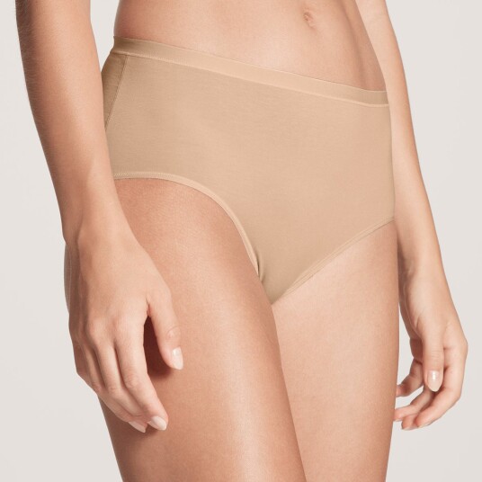 Calida Truser Natural Comfort Brief Highwaist Beige bomull Large Dame