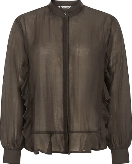 Soft Rebels Srrachel Frill Shirt Brown XXL
