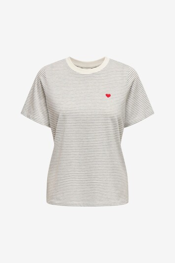 JDY   T skjorte jdyPisa S/S Print Top Jrs   Hvit