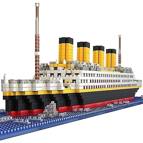 1860 Brikker Titanic Form Modell - Byggeklosser Modellbyggesett