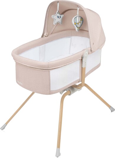 Lionelo Malin Evo Bedside Crib Beige Natural Lionelo Malin Evo Bedside Crib Beige Natural