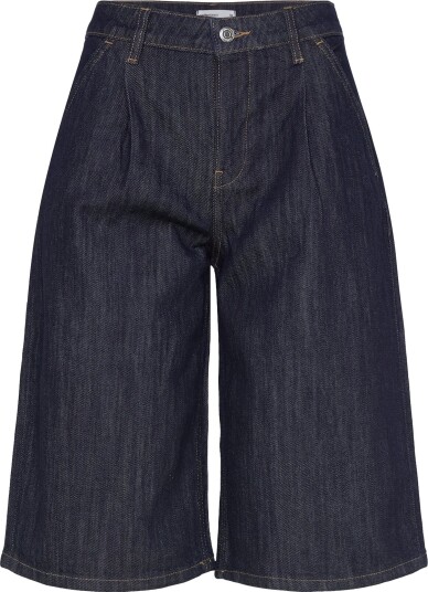 Gina Tricot Tailored Long Denim Shorts   Navy   36