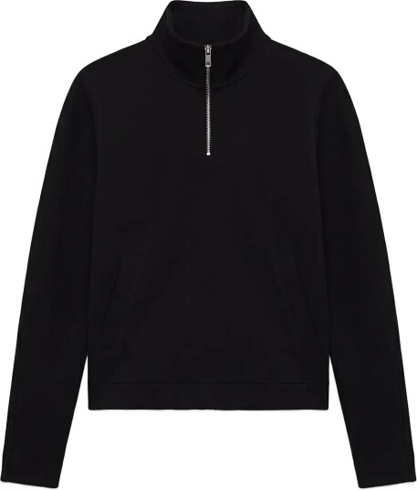 Calvin Klein Ls Qtr Zip Dolman Spacer Funnel   BLACK   XS