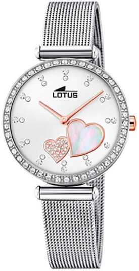 Lotus Dameklokke 18616/1 Bliss Hvit/Stål Ø29 mm