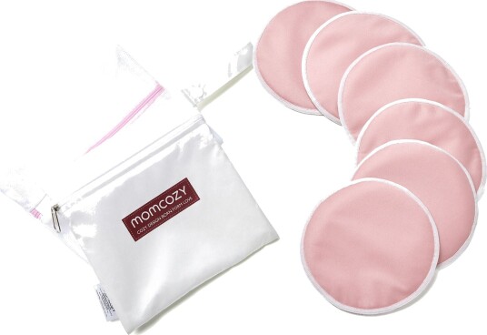 Momcozy Momcozy Reusable 6 Pack Thick Nursing Pad Pink ONE SIZE Momcozy Momcozy Reusable 6 Pack Thick Nursing Pad Pink ONE SIZE