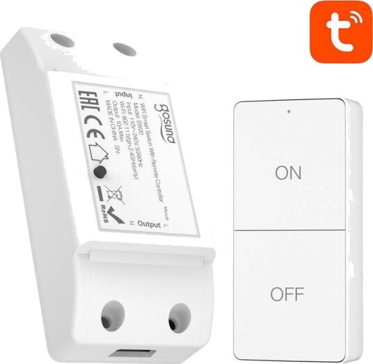 Gosund SW20 10A WiFi Smart Bryter + Tuya Fjernkontroll   Hvit