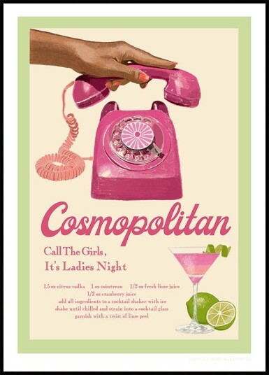 Jlr Cocktails Cosmopolitan Plakat / 100x150cm