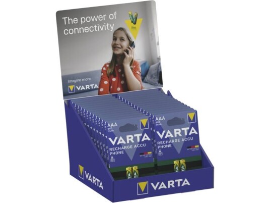 Varta Tellerdisplay Utstyrt Med 26X 58398 Recharge Accu Phone Micro 800Mah Blister På 2 (Enkelt Varenummer: 0254758) (93871112801) Varta Tellerdisplay Utstyrt Med 26X 58398 Recharge Accu Phone Micro 800Mah Blister På 2 (Enkelt Varenummer: 0254758) (93871112801)