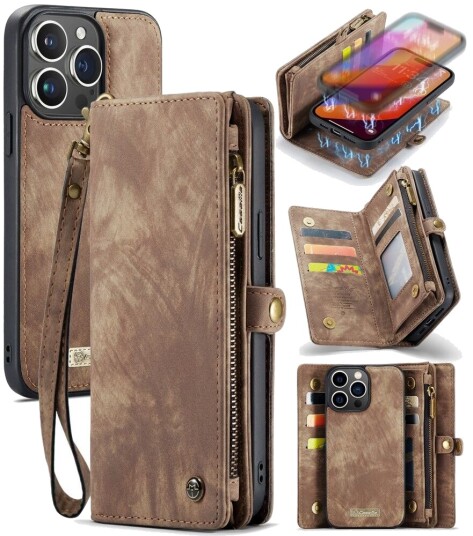 CaseMe Vintage 2-i-1 (iPhone 16 Pro) Brun