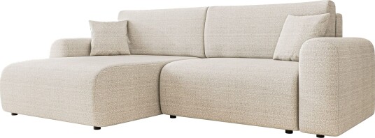 Brenor Sovesofa med sjeselong 3 seter Lys beige