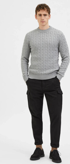 Selected Slhryan Structure Crew Neck - Grey - XL Selected Slhryan Structure Crew Neck - Grey - XL
