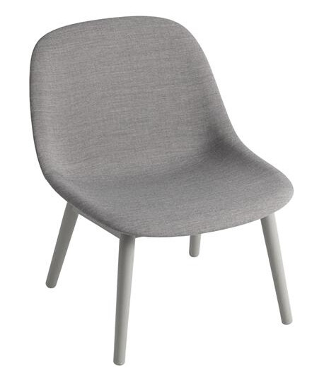 Muuto Muuto Fiber Lenestol med Trebase Base Remix 133/ Grå