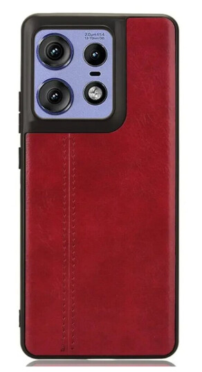 EIDERWOOD Motorola Edge 50 Pro Skinnbelagt Deksel - Rød