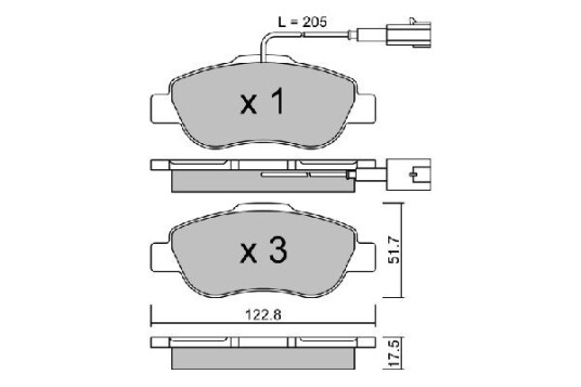 Bremseklosser AISIN BPFI 1015 Bremseklosser AISIN BPFI 1015