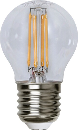 Star Trading   Lyspære LED Filament Klar 4,2W Dimbar E27   Transparent