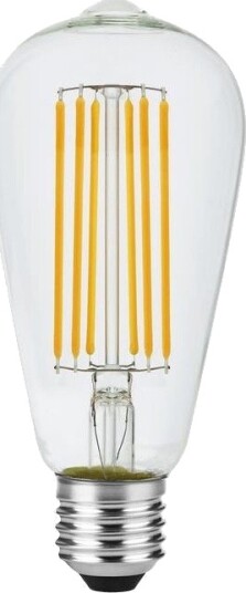 Spl E27 5,5W dimbar LED filamentpære   ST64 Rustika 460lm 2200K klart glass   Dimbar : Dimbar Kulør : Ekstra varm