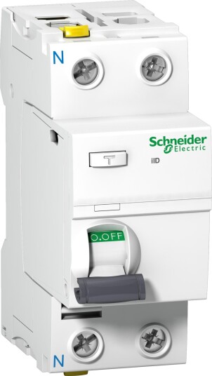 Schneider Electric Acti 9 iID Jordfeilbryter A-SI, 2-polet 63 A, 30 mA, Stikkontakter & kabler