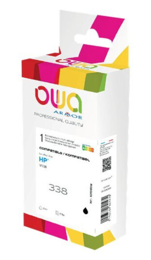 Panser Owa - 20 Ml - Svart - Kompatibel - Eske - Reprodusert - Blekkpatron (Alternativ Til: Hp 338) - For Hp Officejet 100 100 L411 150 H470 K7103 Photosmart 26Xx C3173 C3194k C3194k C31945 C31945 C3194k ( )