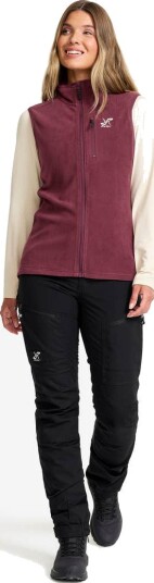 Revolutionrace Dame Overdeler Fleece & midlayers Hiker Fleece Hoodie Dame Mauve Wine XS