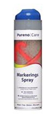 Pureno Markeringsspray 500Ml - Blå Beregnet Til Mærkning På Veje, Bygninger, Tuneller M.M.