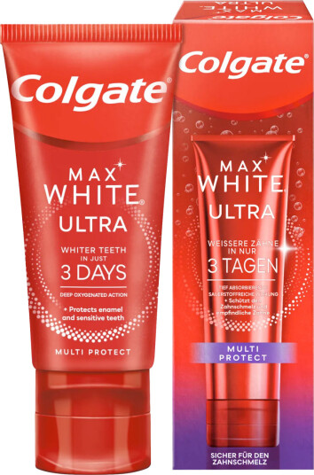 Colgate Tooth Whitening Tannkrem Max White Ultra Multi Protect Colgate Tooth Whitening Tannkrem Max White Ultra Multi Protect