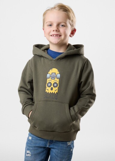 Slade Halfboard Hood Jr Olive 100 Hoodies