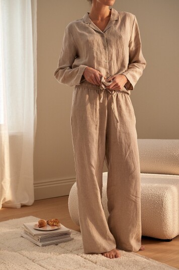 Ellos Home Pyjamasbukse Candice Beige