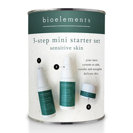 Bioelements 3-Step Mini Starter Set – Sensitive Skin – 3 produkter Bioelements 3-Step Mini Starter Set – Sensitive Skin – 3 produkter