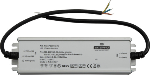 Ansell Lighting utendørs LED driver 24V 200W