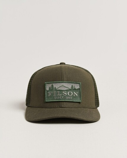 Filson Scenic Waxed Logger Mesh Cap Otter Green Filson Scenic Waxed Logger Mesh Cap Otter Green