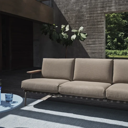 Muuto Settle 3 seters sofa Ribbed Weave 5/Taupe Muuto Settle 3 seters sofa Ribbed Weave 5/Taupe