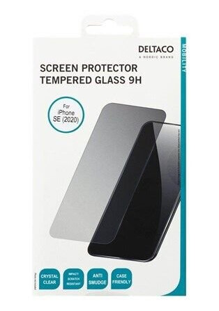 Deltaco Skjermbeskytter for iPhone SE 2020 - Krystallklar 2.5D Glass