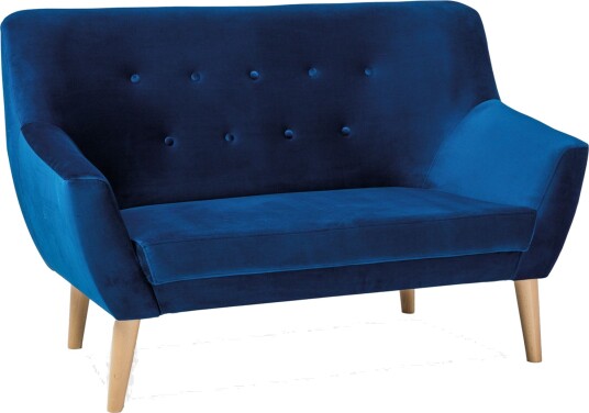 Enordic 2 seters Sofa Blå/BokTre