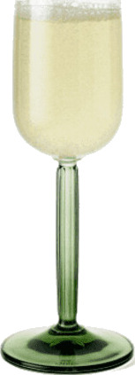 Kähler Hammershøi champagneglass 24 cl 2-pakning Grønn