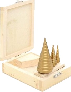Awtools Trappbor Hss-Tin Sett 3 Stk 4-12 Mm / 4-20 Mm / 4-39 Mm