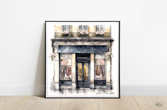 Chanel Storefront Veggplakat Chanel Storefront Veggplakat
