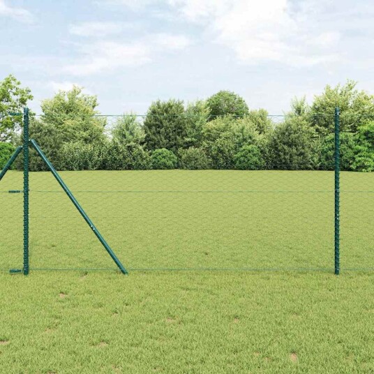 Gjerde med innlegg. grønn 1.2 x 50 m PVC belagt stål