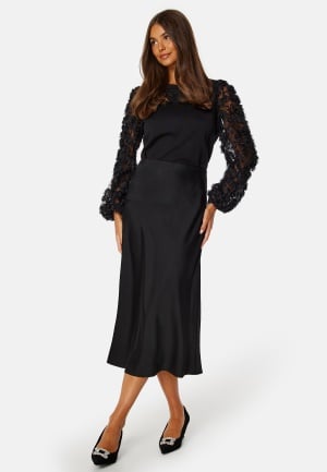 Happy Holly Mesh Sleeve Top Black 40/42
