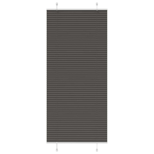 plisségardin sort 90x200 cm Stoff Bredde 89,4 Polyester