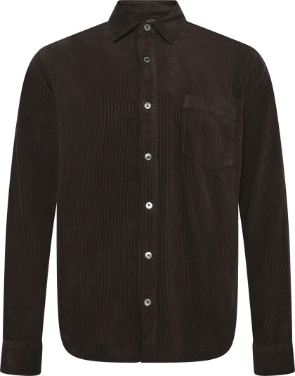 Mos Mosh Gallery Mmgalden Corduroy Shirt BLACK COFFEE XL