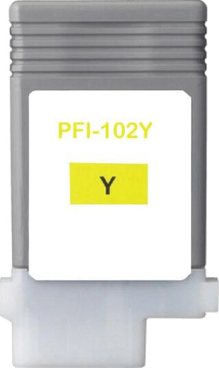 TB Blekkpatron PFI-102 Gul (130ml), erstatter Canon PFI-102Y/0898B001