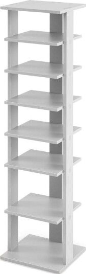 Justerbar skohylle i tre med 7 etasjer – plassbesparende design