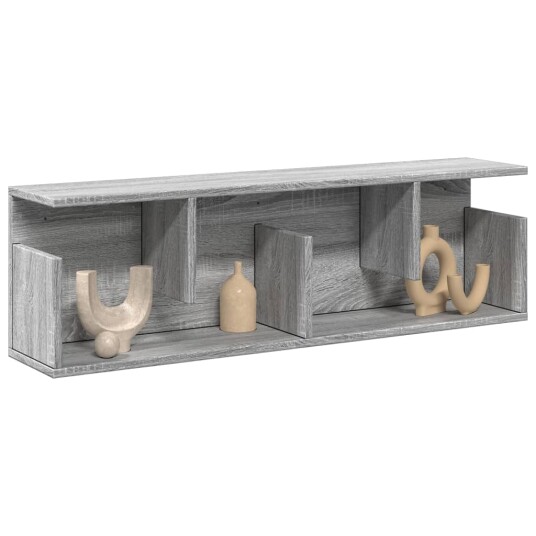  Veggskap 100x20x30 cm grå sonoma konstruert tre