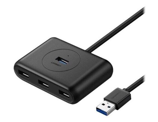 UGREEN USB 3.0 Hub USB-hub - USB 3.0 - 4 porter - Svart UGREEN USB 3.0 Hub USB-hub - USB 3.0 - 4 porter - Svart