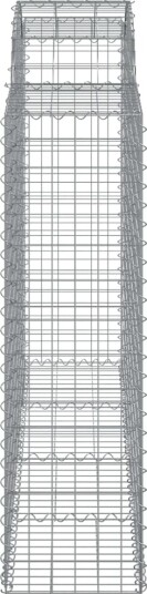 vidaXL Gabionkurver buede 4 stk 200x50x140/160 cm galvanisert jern